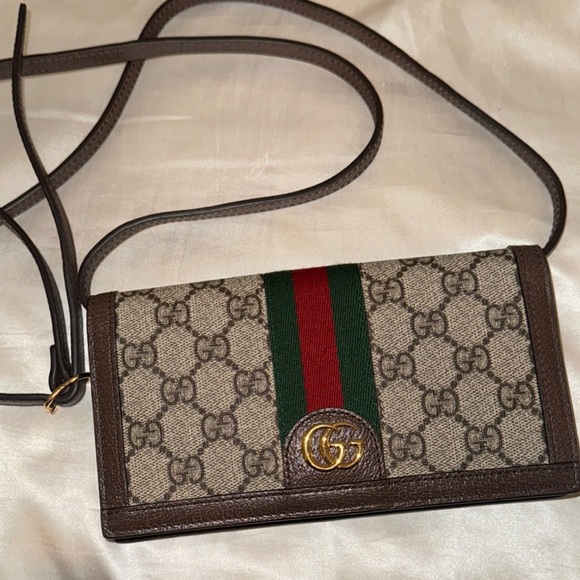 Gucci Ophidia Beige and Brown Crossbody Bag - Picture 1 of 12